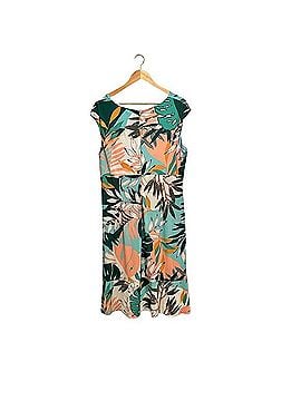 London Times Side Ruched Ruffle Cascade Dress Cocktail Dress (view 2)