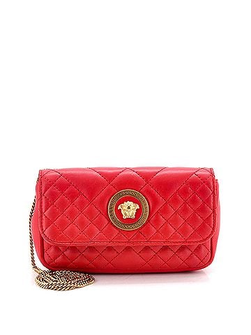 Versace Medusa Icon Chain Flap Bag Quilted Leather Mini (view 1)