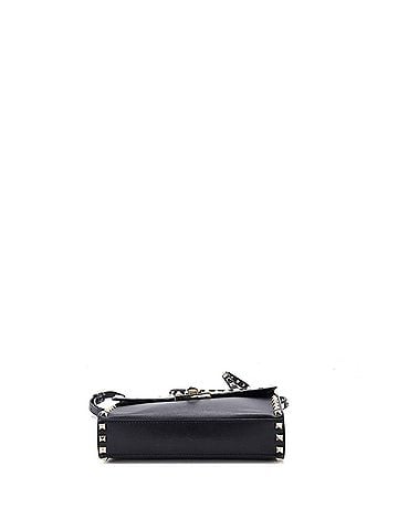 Valentino Garavani Rockstud Flip Lock Flap Bag Leather Medium (view 2)