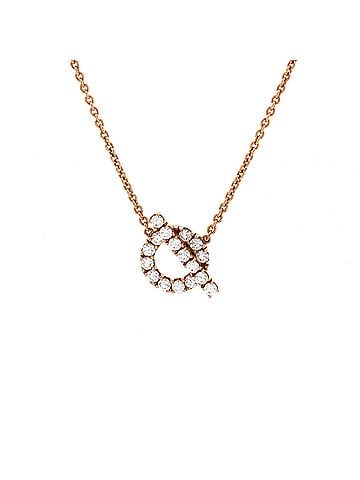 Hermès Finesse Pendant Necklace 18K Rose Gold and Diamonds (view 1)