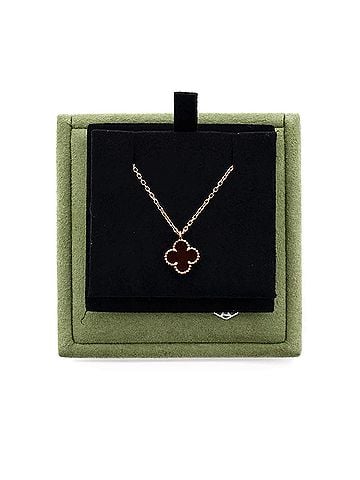 Van Cleef & Arpels Sweet Alhambra Pendant Necklace 18K Rose Gold and Carnelian (view 2)