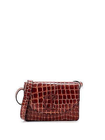 Christian Louboutin Loubi54 Shoulder Bag Crocodile Embossed Leather (view 1)