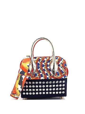 Christian Louboutin Eloise Top Handle Bag Embellished Printed Satin Mini (view 1)