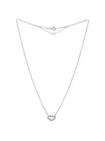 Cartier C Heart de Cartier Pendant Necklace 18K White Gold with Pave Diamonds (view 2)