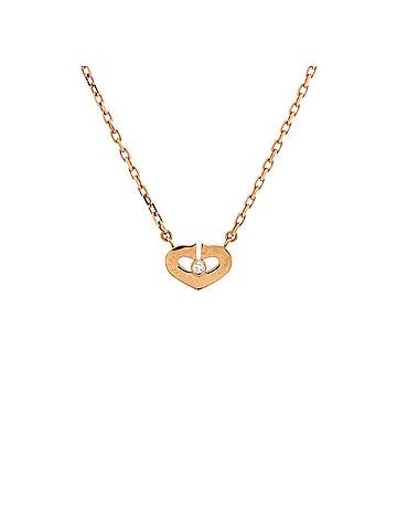 Cartier C Heart de Cartier Pendant Necklace 18K Rose Gold with Diamond XS (view 1)