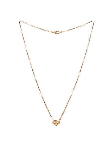Cartier C Heart de Cartier Pendant Necklace 18K Rose Gold with Diamond XS (view 2)