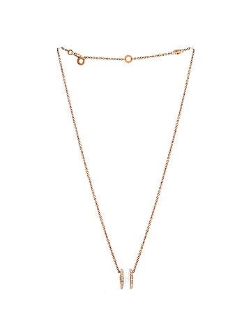 Bvlgari B.Zero1 Pendant Necklace 18K Rose Gold and Ceramic with Diamonds (view 2)