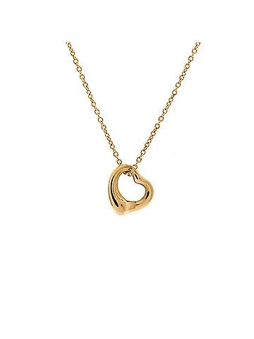 Tiffany & Co. Elsa Peretti Open Heart Pendant Necklace 18K Yellow Gold 11mm (view 1)