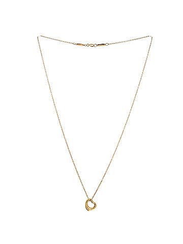 Tiffany & Co. Elsa Peretti Open Heart Pendant Necklace 18K Yellow Gold 11mm (view 2)