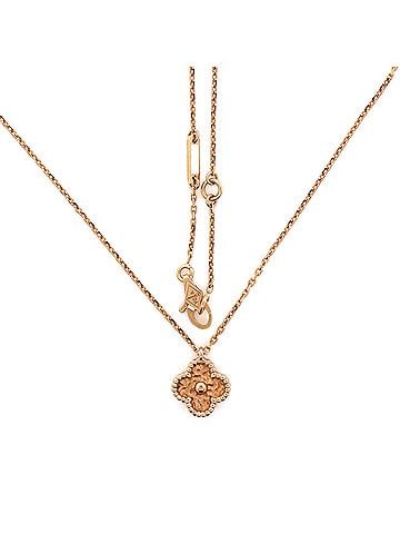 Van Cleef & Arpels Sweet Alhambra Pendant Necklace 18K Rose Gold (view 2)