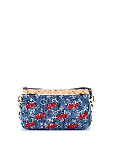 Louis Vuitton x Takashi Murakami Chain Pochette Accessoires NM Limited Edition Monogram Cerises Denim (view 1)