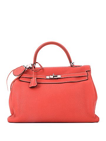 Hermès Kelly Amazone Handbag Orange Togo with Palladium Hardware 35 (view 1)