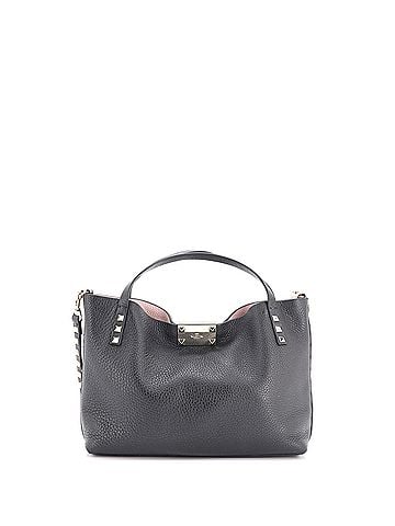 Valentino Garavani Rockstud Convertible Flip Lock Tote Leather Medium (view 2)