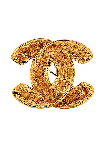 Chanel Vintage Quilted CC Brooch Metal (view 2)