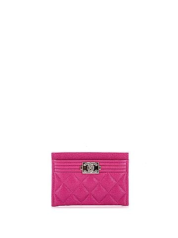 Chanel Boy Card Holder Quilted Caviar (view 1)