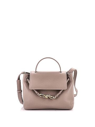 Bottega Veneta Ciao Ciao Top Handle Bag Leather with Intrecciato Detail Small (view 1)