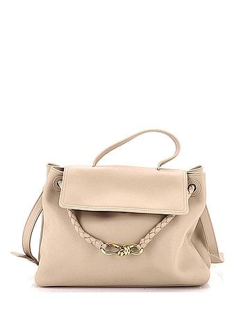 Bottega Veneta Ciao Ciao Top Handle Bag Leather with Intrecciato Detail Medium (view 1)