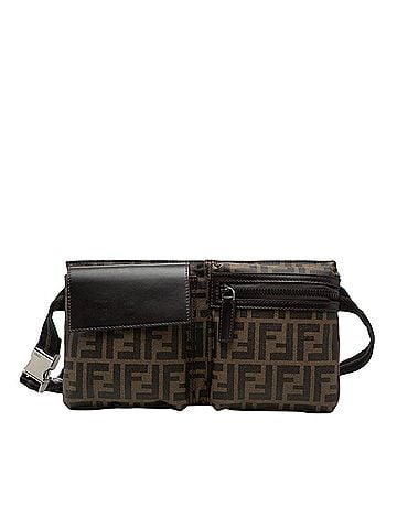 Fendi Zucca Canvas Double Pocket Belt Bag (view 1)