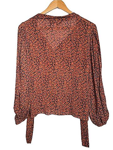 Theory Blouson Sleeve Scarf Neck Top Long Sleeve Blouse (view 2)