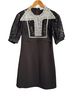 Self-Portrait 100% Polyester Black White Cocktail Dress Size 4 - photo 1