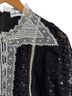Self-Portrait 100% Polyester Black White Cocktail Dress Size 4 - photo 8