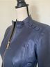 Jitrois 100% Lambskin Solid Blue Jacket Size 6 - photo 4