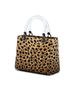 Dior 100% Canvas Brown Medium Canvas Leopard Print Lady Dior One size - photo 3
