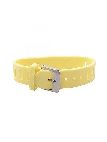 Chanel Chanel rubber band bracelet accessory for women, available in yellow and orange tones. (view 2)