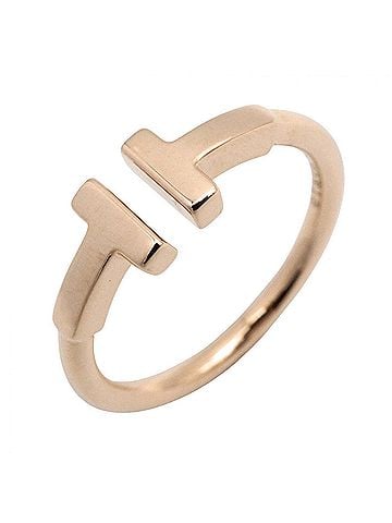 Tiffany & Co. Tiffany &amp; Co. T Wire Ring, 18K Pink Gold (PG), Men's/Women's, Tone, 60147375 (view 1)