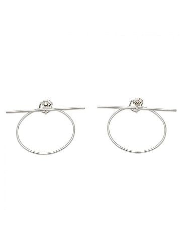 Hermès Hermes Loop MM Earrings, Sterling Silver 925, Women's Tone (view 1)