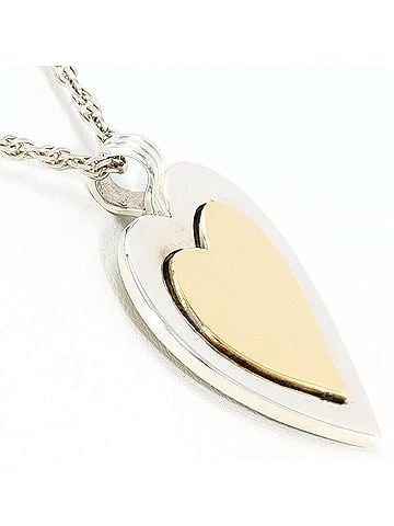 Tiffany & Co. Tiffany &amp; Co. Heart 18K Yellow Gold Silver Necklace, Total Weight 13.5g, 45cm, Jewelry (view 2)