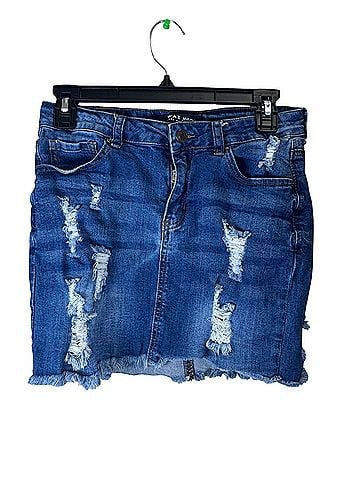 Wax Jean Denim Skirt (view 1)