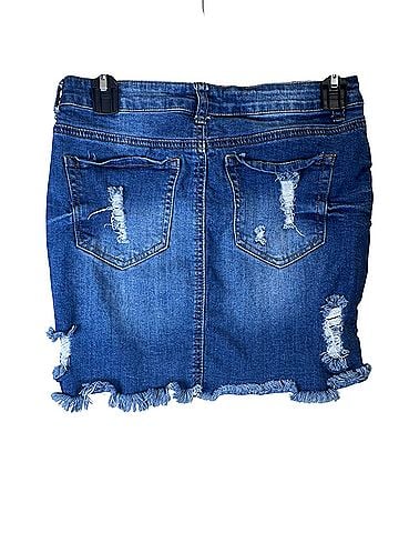 Wax Jean Denim Skirt (view 2)