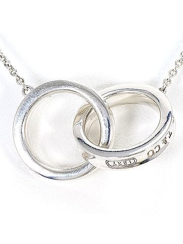 Tiffany & Co. Tiffany &amp; Co. 1837 Interlocking Circle Silver Necklace, Total Weight 5.7g, 40cm, Like New Condition. (view 1)