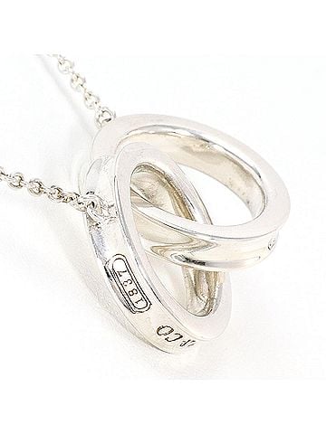 Tiffany & Co. Tiffany &amp; Co. 1837 Interlocking Circle Silver Necklace, Total Weight 5.7g, 40cm, Like New Condition. (view 2)
