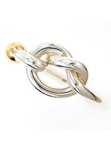 Tiffany & Co. Tiffany &amp; Co. Love Knot 18K Yellow Gold Silver Ring, Total Weight 2.9g, Like New Condition. (view 1)