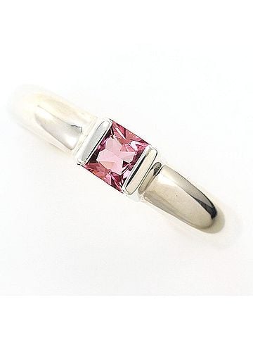 Tiffany & Co. Tiffany &amp; Co. Cocktail Silver Ring, Pink Tourmaline, Total Weight 2.5g, Like New Condition. (view 1)