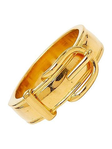 Hermès Hermes Ceinture Scarf Ring, Gold Plated (GP), Women's (view 1)