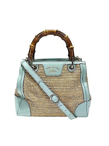 Gucci Gucci Bamboo Shopper Shoulder Bag, Straw x Leather, 336032 (view 1)