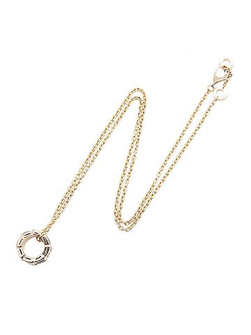 Bvlgari BVLGARI Serpenti Onyx Diamond Necklace, 18KPG (Pink Gold) Diamond, Onyx, Women's, Gold Tone, Clear Black Tone (view 2)