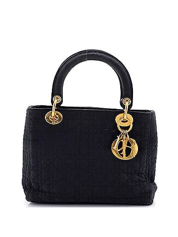 Christian Dior Vintage Lady Dior Bag Cannage Quilt Nylon Medium (view 1)