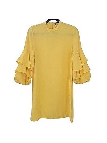 Zara Frilled Tiered Mini Dress Casual Dress (view 1)