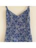 Likely 100% Polyester 100% Polyester 100% Polyester Floral Blue Cocktail Dress Size 4 - photo 4