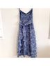 Likely 100% Polyester 100% Polyester 100% Polyester Floral Blue Cocktail Dress Size 4 - photo 3