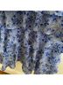 Likely 100% Polyester 100% Polyester 100% Polyester Floral Blue Cocktail Dress Size 4 - photo 5