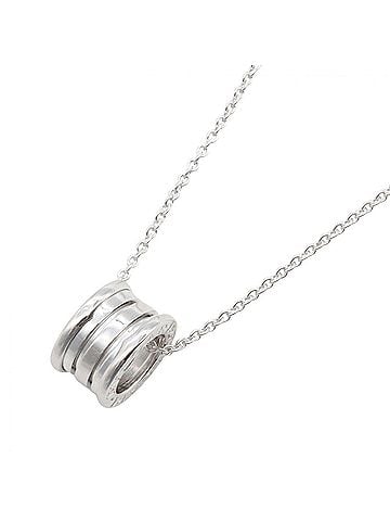 Bvlgari Bvlgari Bulgari B.zero1 Necklace, 18K White Gold (WG), Women's, Silver Tone (view 1)