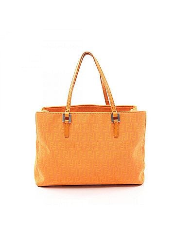 Fendi Fendi Zucchino Tote Bag Handbag Canvas Leather Women's Orange 8BH072 (view 1)