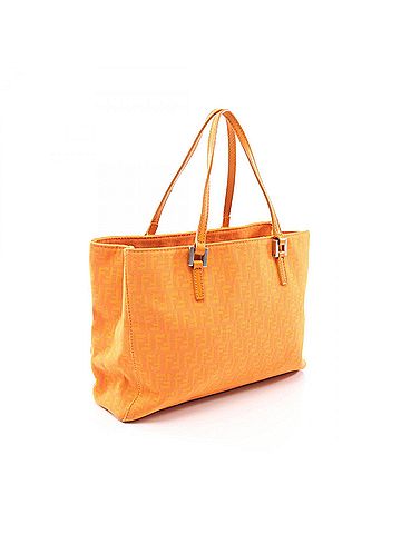 Fendi Fendi Zucchino Tote Bag Handbag Canvas Leather Women's Orange 8BH072 (view 2)