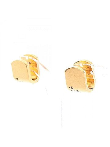 Balenciaga Balenciaga logo earrings, gold-plated jewelry, women's, gold tone. (view 2)