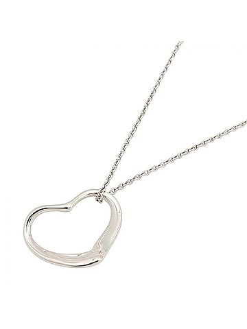 Tiffany & Co. Tiffany &amp; Co. Open Heart Large Necklace, Sterling Silver 925, Women's Jewelry, Tone (view 1)